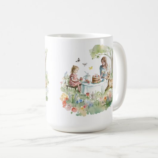 Mug Fête de thé mère fille (Devant droit)