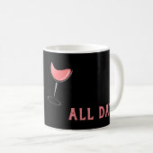 Mug Fête de vin rosé toute la journée (Devant droit)