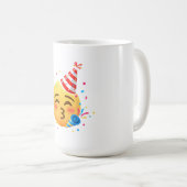 Mug Fête d'émoticônes drôles (Devant droit)