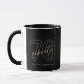 Mug Fête des 70 ans de Black Gold Moderne (Gauche)