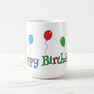 Mug Fête des Ballons Colorés Joyeux Anniversaire