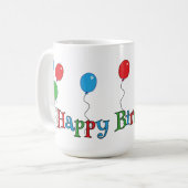 Mug Fête des Ballons Colorés Joyeux Anniversaire (Devant gauche)