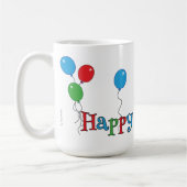 Mug Fête des Ballons Colorés Joyeux Anniversaire (Gauche)