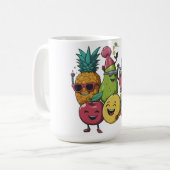 Mug fête des fruits danse heureuse (Devant gauche)