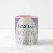 Mug Fête des mariées Mariage Gown violet & Rose Gold G (Centre)