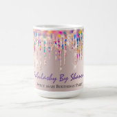 Mug Fête des mariées rose gouttes de rose douce 16e (Centre)