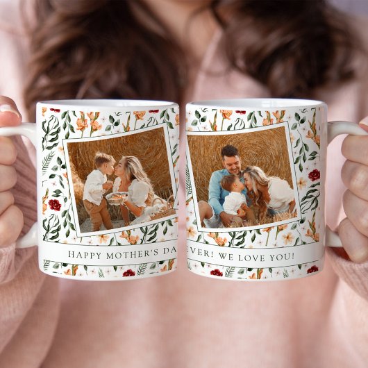 Mug Fête des Mères à la mode pour le scrapbook floral