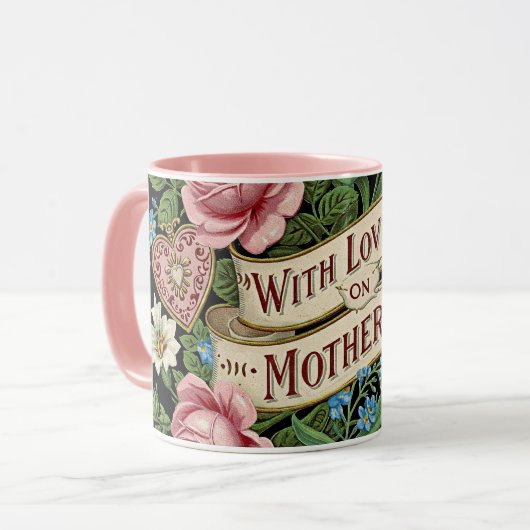 Mug Fête des mères avec amour (Devant gauche)