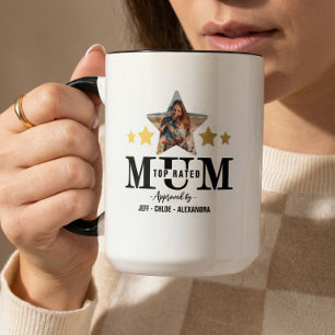 Mug Fête des Mères Avis Maman 5 Étoiles Photo de Maman