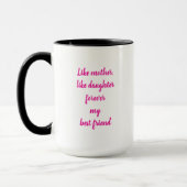 Mug Fête des mères Cadeau Maman Fille Citation rose ch (Gauche)