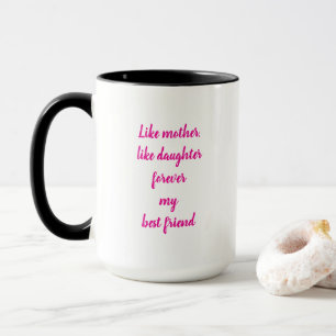 Mug Fête des mères Cadeau Maman Fille Citation rose ch
