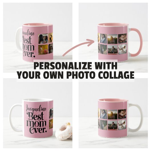 Mug Fête des mères Cadeaux photo Collage Meilleure mam