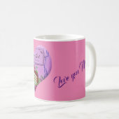 Mug Fête des mères coeur pourpre Chocolat (Devant droit)
