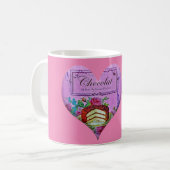 Mug Fête des mères coeur pourpre Chocolat (Devant gauche)
