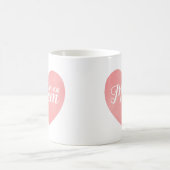 Mug Fête des mères coeur rose, amour maman texto (Centre)