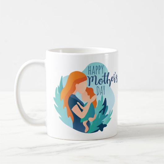 Mug Fête des mères contemporaines Mère et fille Cadeau (Gauche)