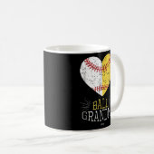 Mug Fête des mères de baseball de grand-mère de softba (Devant droit)