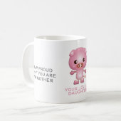 Mug Fête des mères de cochon de dessin animé (Devant gauche)
