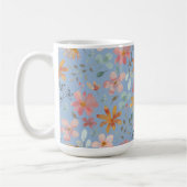 Mug Fête des mères de fleurs bleu pâle (Gauche)