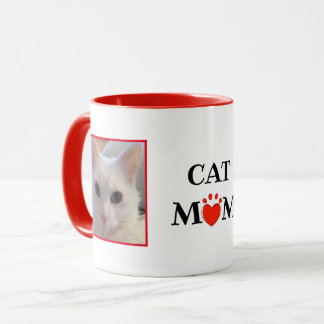 Mug Fête des mères de maman au chat Photos personnalis