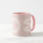 Mug Fête des mères de MOM rose pâle (Devant droit)