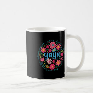 Mug Fête Des Mères De Yaya Pour Grand-Mère Fleur sauva