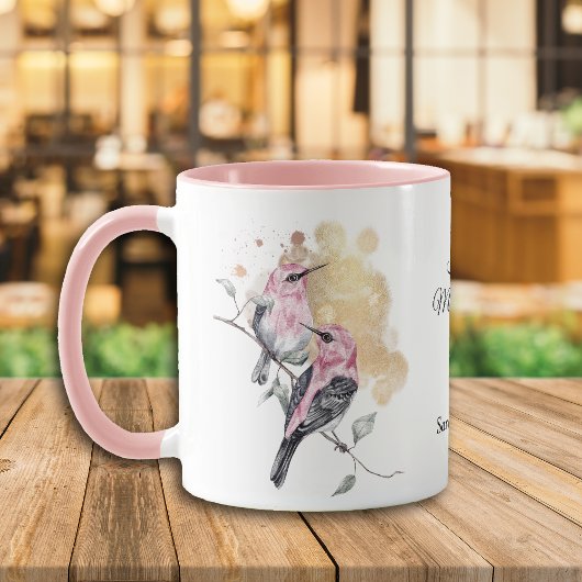 Mug Fête des mères des colibris roses