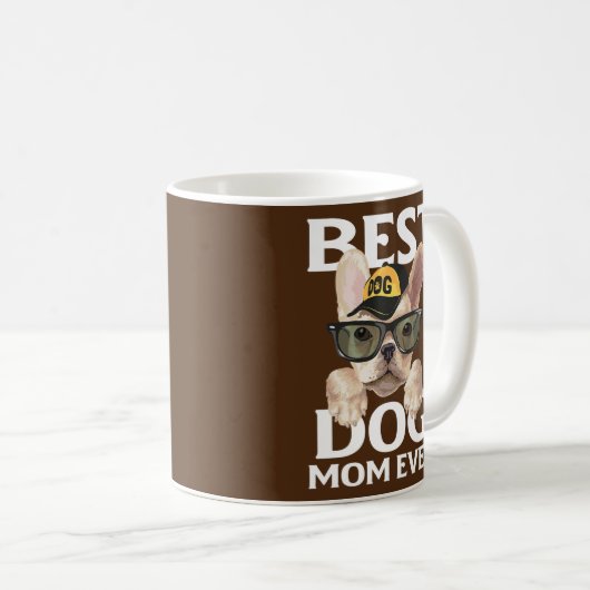 Mug Fête des mères drôle Distressed mignon Chien Graph (Devant droit)
