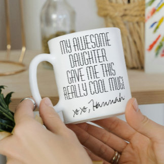 Mug Fête des Mères Drôle Noir et Blanc de la Fille
