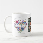 Mug Fête des Mères du Coeur fleur sauvage | 3 Collage  (Gauche)