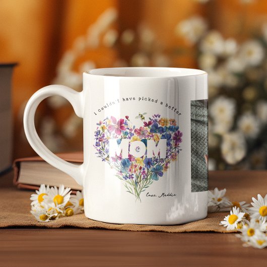 Mug Fête des Mères du Coeur fleur sauvage | 3 Collage 