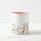 Mug Fête des mères du Fleur sauvage de prairie aquarel (Centre)