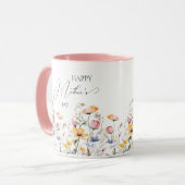 Mug Fête des mères du Fleur sauvage de prairie aquarel (Devant gauche)