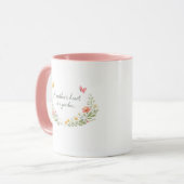 Mug Fête des Mères Élégant Fleur (Devant gauche)