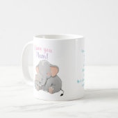 Mug Fête des mères éléphantes pour bébés et mamans (Devant gauche)