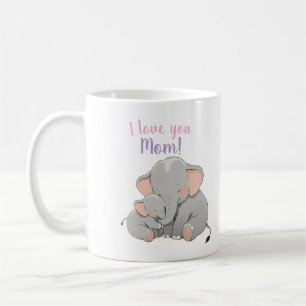 Mug Fête des mères éléphantes pour bébés et mamans