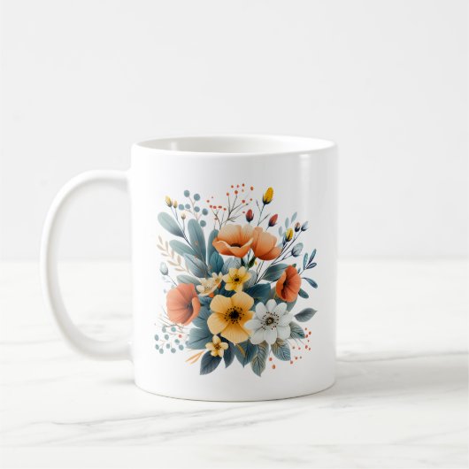 Mug Fête des Mères Fleurs Boho Clipart-61983 (Gauche)