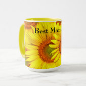 Mug Fête des mères Fleurs de soleil (Devant gauche)