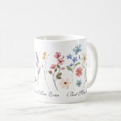Mug Fête des mères fleurs sauvages pour les amoureux P (Devant droit)