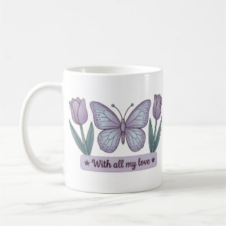 Mug Fête des Mères Floral - Mes papillons tulipes d'am