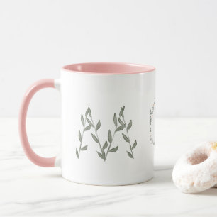Mug Fête des mères florale rose en aquarelle