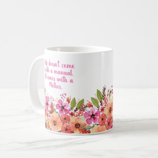 Mug Fête des mères florales (Devant gauche)
