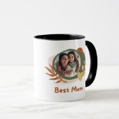 Mug Fête des mères florales du marron élégant (Devant droit)