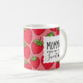 Mug Fête des mères fraises les plus sucrées Photo pers (Devant droit)