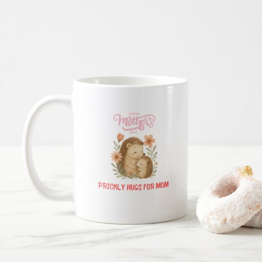 Mug Fête des Mères Hérisson Adorable (Avec donut)