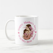 Mug fête des mères heureuses, monde meilleur maman, ro (Gauche)