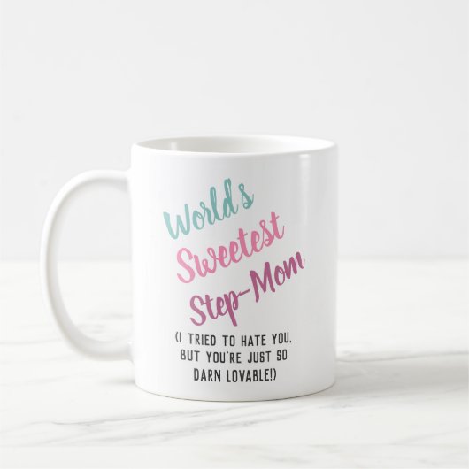 Mug Fête des mères joyeuses de Stepmere, la plus douce (Gauche)