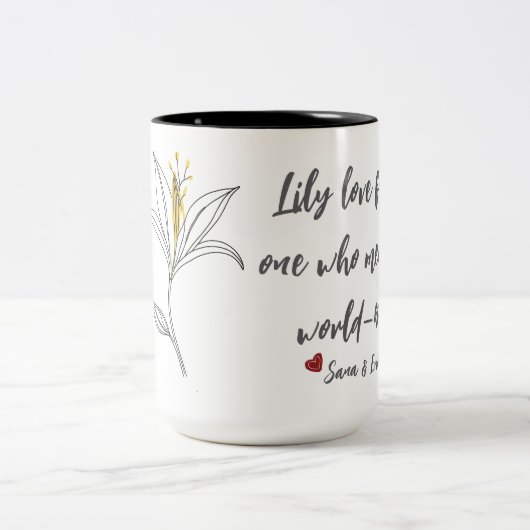 Mug Fête des Mères Lys Jaune (Centre)
