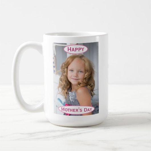 Mug Fête des mères Meilleure maman Enfants Nom de la p (Gauche)