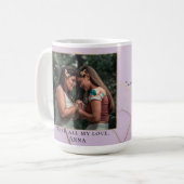 Mug Fête des Mères moderne Elégant Citation Pastel Kin (Devant gauche)